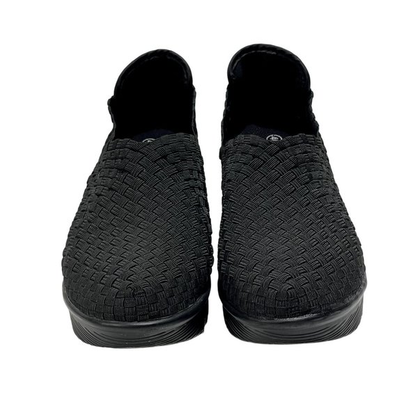 Bernie Mev Womens Braided Wedge Shoes Non-Slip Pull-on Gem Black Size 10 - Picture 6 of 14